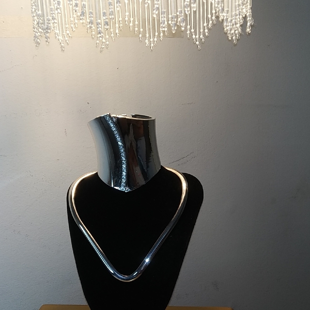 Silver Statement Necklace - image 1